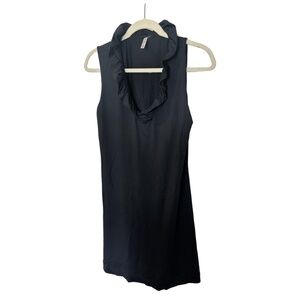 Lulu B Black Sleeveless Midi Dress Ruffle Collar M